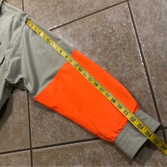 VINTAGE Filson Hunting Shooting Shirt USA Made Long Sleeve Large Mens Beige 552 - Picture 7 of 7